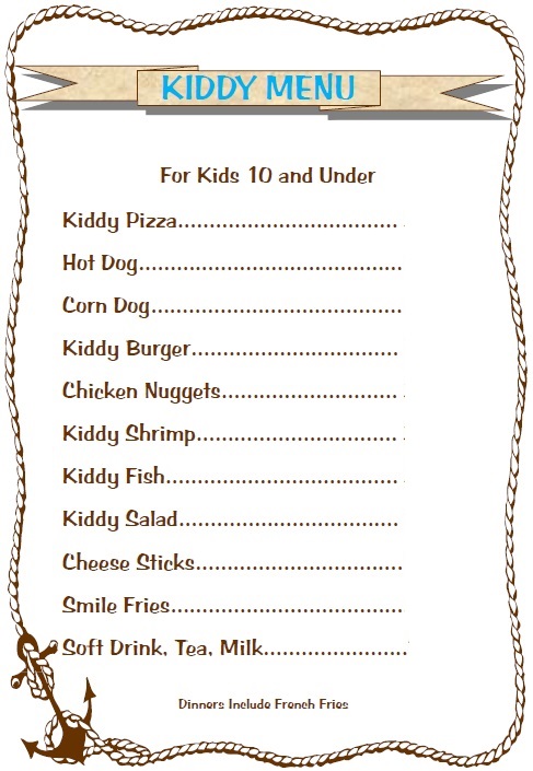 Kiddy Menu